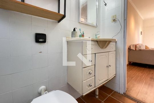 Banheiro Social de apartamento à venda com 1 quarto, 40m² em Jardim Beatriz, São Bernardo do Campo