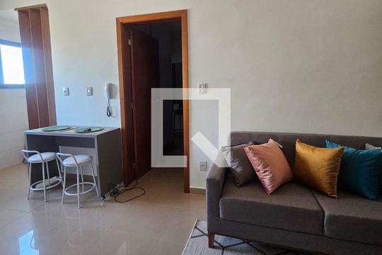 Sala de apartamento para alugar com 1 quarto, 40m² em Vila Ana Maria, Ribeirão Preto