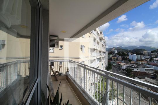 Sala - Varanda de apartamento à venda com 3 quartos, 83m² em Taquara, Rio de Janeiro
