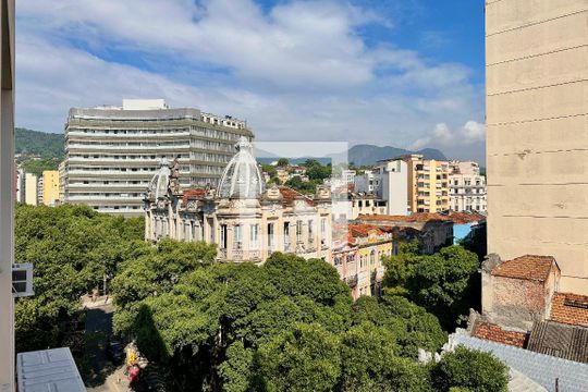 Vista - Sala/Quarto de apartamento para alugar com 1 quarto, 40m² em Centro, Rio de Janeiro