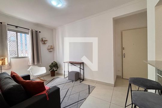 Sala de apartamento à venda com 1 quarto, 37m² em Indianópolis, São Paulo