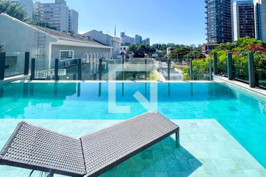Área comum - Piscina de kitnet/studio para alugar com 1 quarto, 28m² em Sumaré, São Paulo