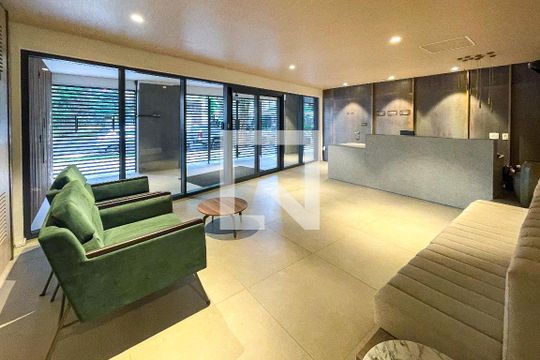Área comum - Hall de entrada de kitnet/studio para alugar com 1 quarto, 28m² em Sumaré, São Paulo