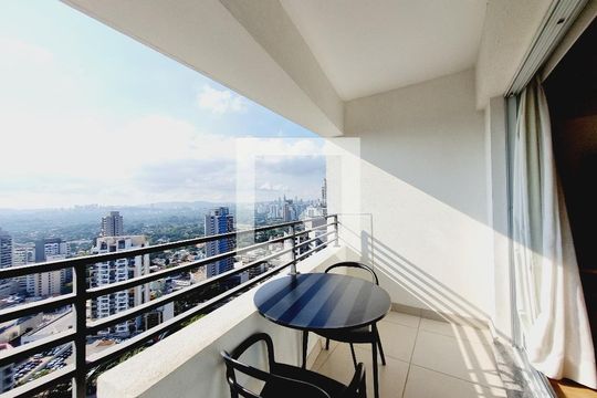 Varanda da Sala/Quarto  de apartamento para alugar com 1 quarto, 25m² em Butantã, São Paulo