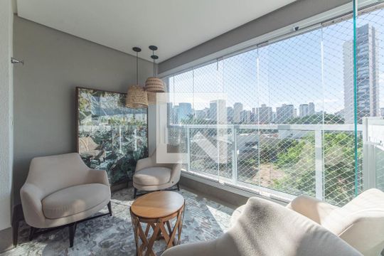 Varanda de apartamento para alugar com 2 quartos, 92m² em Brooklin, São Paulo