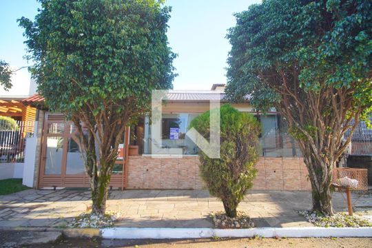 Fachada e Placa  de casa à venda com 3 quartos, 149m² em Rondônia, Novo Hamburgo