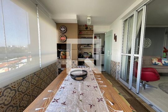 Varanda Sala de apartamento à venda com 2 quartos, 89m² em Jardim Ester Yolanda, São Paulo