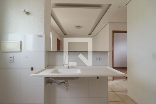 Cozinha de apartamento para alugar com 2 quartos, 48m² em Jd Reserva Real, Ribeirão Preto
