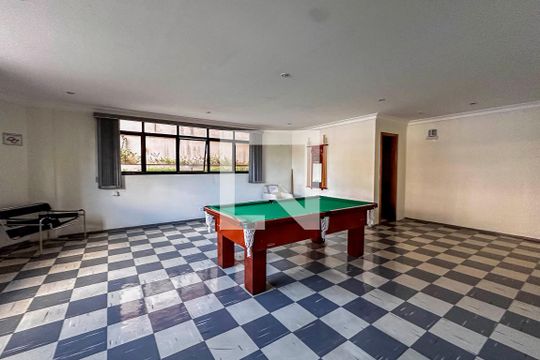Área comum - Sala de Jogos de apartamento à venda com 1 quarto, 107m² em Vila Alzira, Santo André