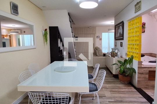 Sala de Jantar de casa de condomínio à venda com 3 quartos, 194m² em Vila Valparaíso, Santo André