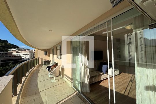 Varanda da Sala 1 de apartamento à venda com 3 quartos, 200m² em Lagoa, Rio de Janeiro