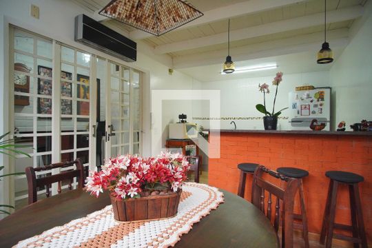 Sala de Jantar de casa de condomínio à venda com 2 quartos, 90m² em Rondônia, Novo Hamburgo