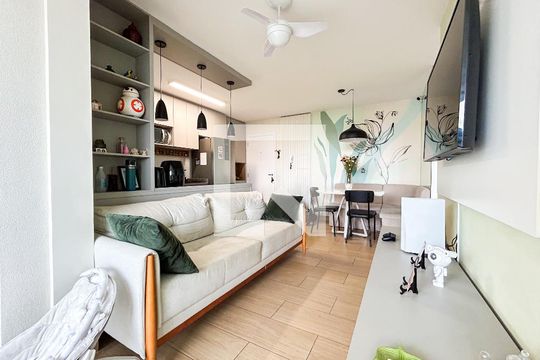 Sala de apartamento para alugar com 2 quartos, 66m² em Santo Amaro, São Paulo