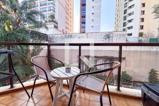 Varanda da Sala de apartamento para alugar com 1 quarto, 40m² em Jardim Paulista, São Paulo