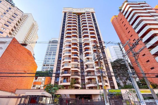 Fachada de apartamento para alugar com 1 quarto, 40m² em Jardim Paulista, São Paulo
