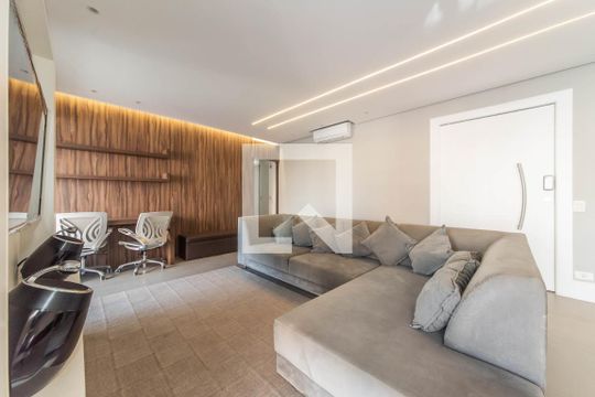 Sala de apartamento para alugar com 3 quartos, 146m² em Brooklin, São Paulo