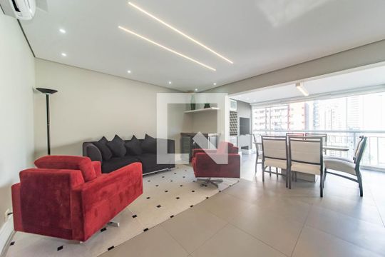 Sala de apartamento para alugar com 3 quartos, 146m² em Brooklin, São Paulo