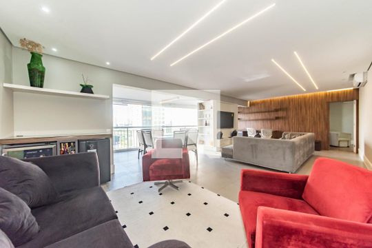 Sala de apartamento para alugar com 3 quartos, 146m² em Brooklin, São Paulo