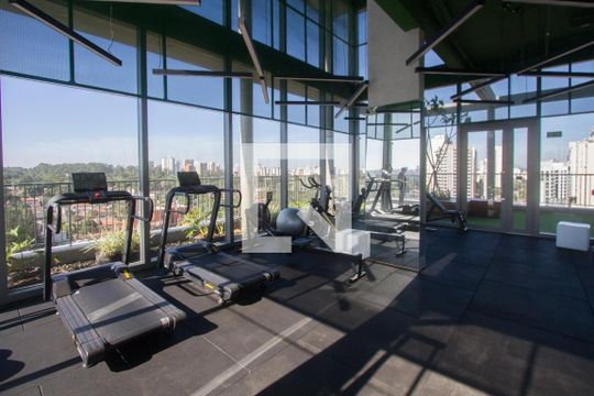 Área comum - Academia de apartamento para alugar com 1 quarto, 38m² em Santo Amaro, São Paulo