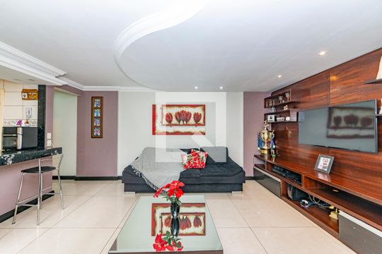 Sala de apartamento à venda com 3 quartos, 110m² em Conjunto California, Belo Horizonte