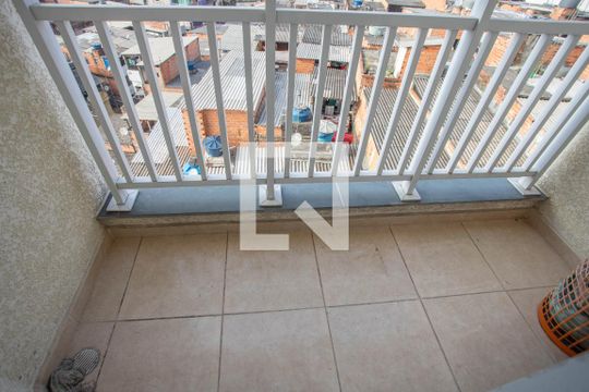 Varanda da sala  de apartamento à venda com 2 quartos, 46m² em Vila Nogueira, Diadema