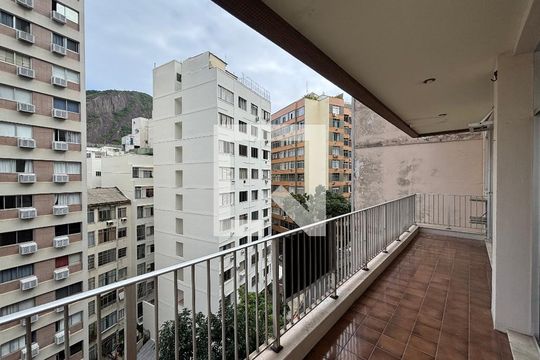 Varanda da Sala de apartamento à venda com 3 quartos, 108m² em Copacabana, Rio de Janeiro