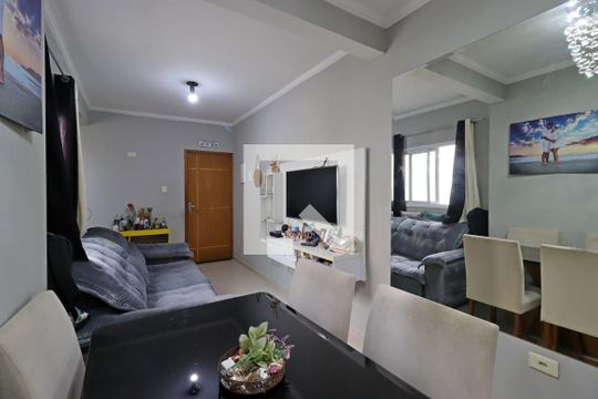 Sala de apartamento à venda com 2 quartos, 76m² em Jardim Cristiane, Santo André