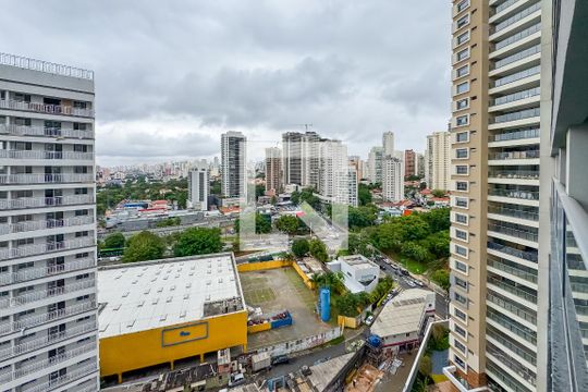 Vista da Varanda de kitnet/studio à venda com 1 quarto, 26m² em Vila Mariana, São Paulo