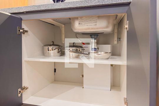 Cozinha de kitnet/studio à venda com 1 quarto, 26m² em Vila Mariana, São Paulo