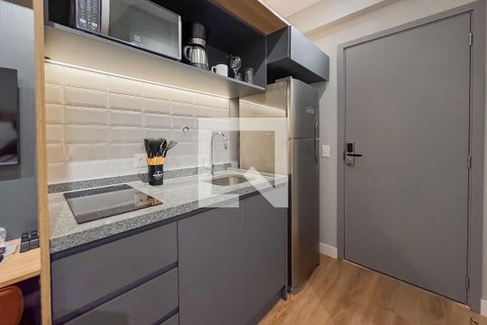 Cozinha de kitnet/studio à venda com 1 quarto, 26m² em Vila Mariana, São Paulo
