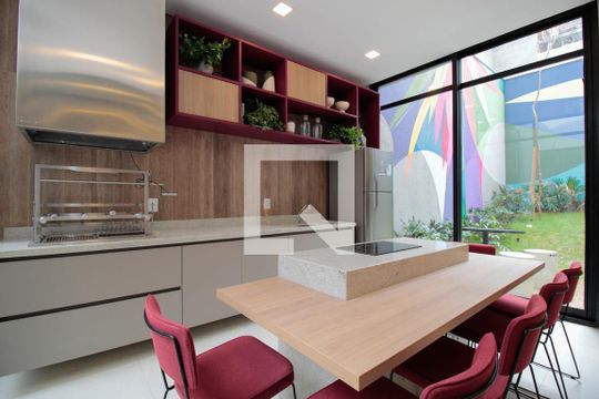 Área comum - Salão de festas de kitnet/studio à venda com 1 quarto, 28m² em Vila Madalena, São Paulo