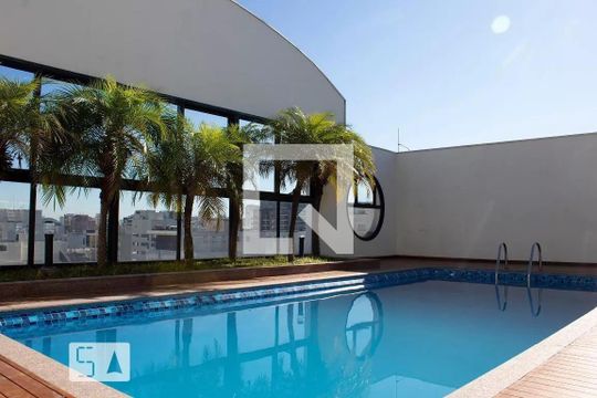 Área comum - Piscina de apartamento para alugar com 1 quarto, 69m² em Moema, São Paulo