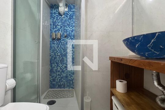 Banheiro de kitnet/studio à venda com 1 quarto, 30m² em Jardim Paulista, São Paulo