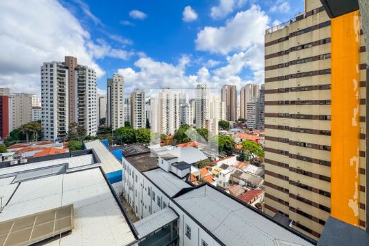 Vista da Varanda de kitnet/studio à venda com 1 quarto, 23m² em Vila Mariana, São Paulo