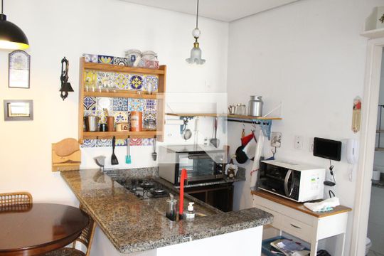 Cozinha de apartamento à venda com 1 quarto, 46m² em Campos Elíseos, São Paulo