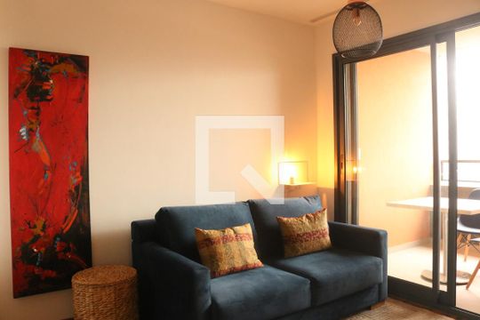Sala e Cozinha Integrada de apartamento à venda com 1 quarto, 33m² em Perdizes, São Paulo