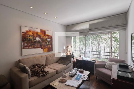 Sala de TV de apartamento à venda com 2 quartos, 99m² em Jardim Paulista, São Paulo