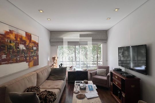 Sala de TV de apartamento à venda com 2 quartos, 99m² em Jardim Paulista, São Paulo
