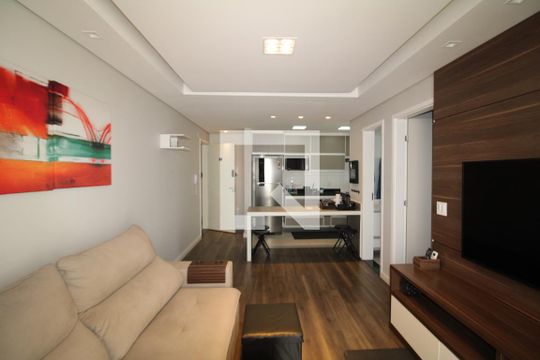 Sala de apartamento à venda com 1 quarto, 46m² em Vila Basileia, São Paulo