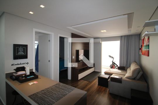 Sala de apartamento à venda com 1 quarto, 46m² em Vila Basileia, São Paulo