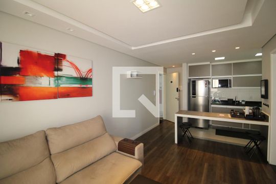 Sala de apartamento à venda com 1 quarto, 46m² em Vila Basileia, São Paulo