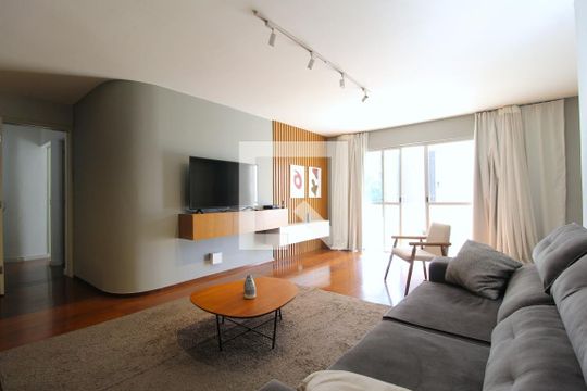 Sala de apartamento para alugar com 3 quartos, 122m² em Vila Olímpia, São Paulo