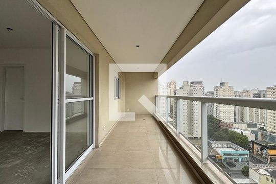 Varanda da Sala de apartamento à venda com 1 quarto, 54m² em Indianópolis, São Paulo