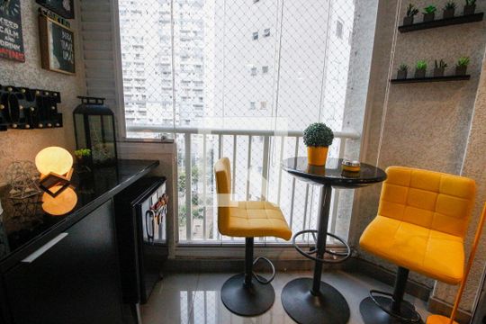 Varanda da Sala de apartamento para alugar com 2 quartos, 55m² em Belenzinho, São Paulo