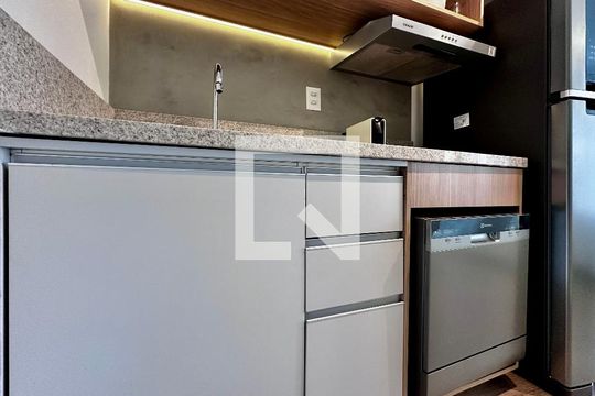 Cozinha de kitnet/studio à venda com 0 quarto, 24m² em Brooklin, São Paulo