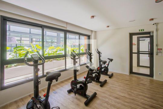 Área comum - Academia de kitnet/studio para alugar com 1 quarto, 31m² em Campo Belo, São Paulo