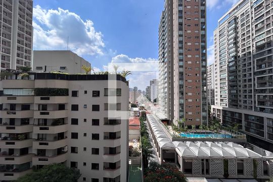 Vista da Varanda do Studio de kitnet/studio à venda com 1 quarto, 22m² em Jardim das Acacias, São Paulo