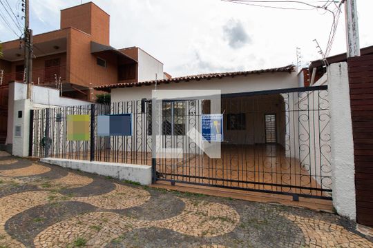 Fachada - Placa de casa para alugar com 4 quartos, 191m² em Nova Campinas, Campinas