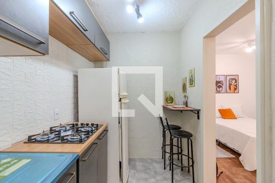 Cozinha de kitnet/studio à venda com 1 quarto, 50m² em Centro Histórico, Porto Alegre