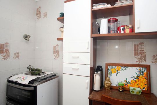 Cozinha de apartamento à venda com 3 quartos, 105m² em Floresta, Porto Alegre